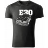 T-ričko BMW e30 line pánske tričko Farba trička: Tmavá Bridlica, Farba potlače: Biela, Veľkosť: XS