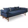 Marior HOME Le MAR Folding Daybed (skládací lenoška z buku) 201x74 / 144x55 cm blue caramel (lněný olej)