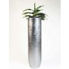 eshop-kvetinace.sk Exkluzívny kvetináč SOLERIO, sklolaminát, výška 120 cm, strieborný lesk