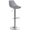 Sivé barové stoličky s nastaviteľnou výškou z imitácie kože v súprave 2 ks (výška sedadla 56,5 cm) – Casa Selección