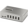StarTech.com 10portový rozbočovač USB-C, 8x USB-A + 2x USB-C, s vlastným napájaním a 65 W zdrojom, rozbočovač USB 3.1 10 Gb/s s nabíjaním BC1.2, rozbočovač USB na stolný počítač/notebook s 3ft uzamyka