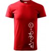 Hory bicykel úsmev - Klasické pánske tričko vyššej gramáže - 4XL ( Červená )