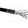 SOLARIX kabel Outdoor, FTP, Cat5E, drôt, PVC, Eca, box 305m, s ocelovým lankom - šedá SXKD-5E-FTP-PE-SAM