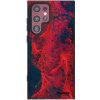Picasee silikónový čierny obal pre Samsung Galaxy S22 Ultra 5G - Organic red