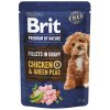 Brit Premium Adult Dog Fillets Gravy Chicken & Green Peas 85 g