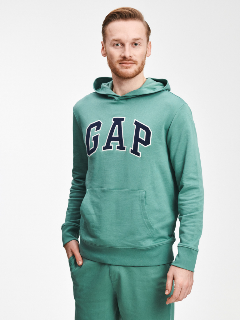 GAP s logom a kapucňou Zelená