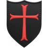 WARAGOD Nášivka 3D Knights Templar Crusaders Cross 7.5x5.7cm