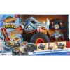 Hot Wheels Monster Trucks na diaľkové ovládanie konvertibilný Rhinomite 1:12 s hračkárskym kamiónom Race Ace 1:64