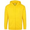 Just Hoods Pánska mikina na zips JH050 Sun Yellow M