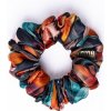 Saténová gumička scrunchie JESENNÉ LISTY M