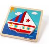 Bigjigs Toys Vkladacie puzzle Plachetnica
