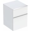 GEBERIT KÚPEĽNE Bočná skrinka Geberit iCon s 2 zásuvkami, 45cm, 60cm, 47.6cm, biele, chróm, 502.315.01.2