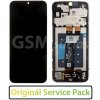 LCD Displej + Dotykové sklo Samsung Galaxy A14 Originál Service Pack Variant:: Čierna + rám
