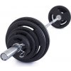 Olympijská činka TRINFIT 90 kg pogumovaná