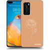 Picasee silikónový čierny obal pre Huawei P40 - Peonies