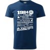 1984 v kocke - Klasické pánske tričko vyššej gramáže - 2XL ( Polnočná modrá )