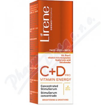 Lirene C+D Pro Vitamin Energy rozjasňujúce sérum s vyhladzujúcim efektom 30+ Vitamin Duo C 30 ml