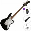 Fender Squier Paranormal Rascal Bass HH SET Metallic Black Elektrická basgitara