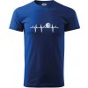 EKG basketbal - Klasické pánske tričko vyššej gramáže - XL ( Kráľovská modrá )