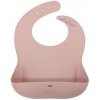 Malý Ježko Silikónový skladací podbradník – Powder Pink