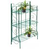 DEMA Sklopný regál na kvety 71x31x107 cm 3 police Antik, zelený