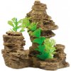 Dekorace Aqua Excellent Skála s rostlinou 14x10,5x13cm