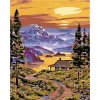 Maľovanie podľa čísel – Cesta k chate pri jazere, 40 × 50 cm, napnuté plátno na rám 8596530046011