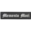 Gumená nášivka 101 Inc text Memento Mori - čierna-biela