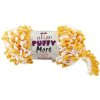 Alize Puffy MORE 6560 - žltá a biela (obojstranný úplet, pletenie bez ihlíc)