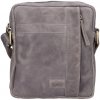 Lagen Pánska kožená taška cez rameno BLC-224-2644 siva