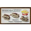 Wooden City Puzzle 3D Prívesky Dopravné prostriedky 36 dielikov
