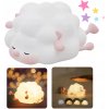 Nočná lampa pre deti ovečka mäkká farebná RGBW LED USB C silikónová
