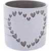 Betónový obal na kvetináč Heart of hearts biela, 13,5 x 12 cm