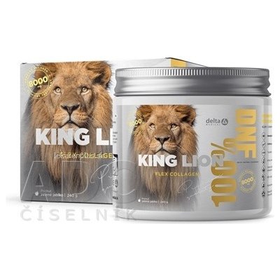 DELTA KING LION flex COLLAGEN 8 000 mg prášok na prípravu nápoja, rozpustný kolagén, príchuť zelené jablko 1x240 g