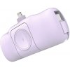 AppleMix Externá batéria / powerbanka WOZINSKY 5000 mAh - vstavaný USB-C / Lightning / Watch - fialová