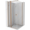 Mexen, Mexen Mist T sklápací sprchový kút 90 x 90 cm, transparentný, brúsená meď - 8A4T-090-090-65-00