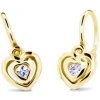 Cutie Diamonds Detské náušnice zo žltého zlata Srdiečka s briliantmi DC2177-10-00-X-1