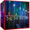 ISO 11316 Svetelný záves hviezdy 138 LED multicolor