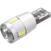 Žiarovka 6 SMD LED 12V T10 s rezistorom CAN-BUS ready biela