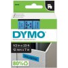 DYMO páska D1 12mm x 7m, čierna na modrej S0720560