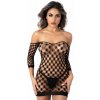 Daring Intimates Deluxe Fence Net Minidress Black
