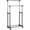 Stojan na šaty chróm / čierna, 85 x 170 cm