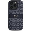 Kryt na mobil DKNY PU Leather Repeat Pattern Tonal Stripe Zadný Kryt pre iPhone 16 Pro Max Blue (DKHCP16XPRTHSLB)