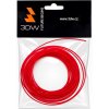 3DW - ABS filament 1,75mm červená, 10m, tisk 220-250°C