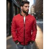 Pánska bunda prešívaná bomber jacket burgundská červená Dstreet TX2209 Farba: Červená, Veľkosť: XL