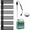 CERANO - Kúpeľňový elektrický radiátorový set Burke - Ľ/P - 600W - čierna matná - 1200x500 mm CER-680548