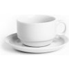 Šálka VIENNA s podšálkou, biela 730962 230 ml