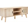 PBJ NÍZKA KOMODA, borovica, ratan, prírodná farba, 120/50/40 cm - Obývacie zostavy - 007968026701