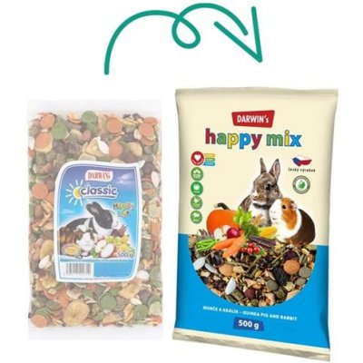 Darwin morče králik happy mix 500 g