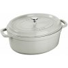 Staub Oválny liatinový hrniec s pokrievkou Cocotte, biela hľuzovka, 33 cm / 6,7 l 1003479